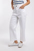 Soulina Wide Leg Cropped Denim Jeans White