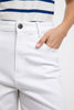 Soulina Wide Leg Cropped Denim Jeans White