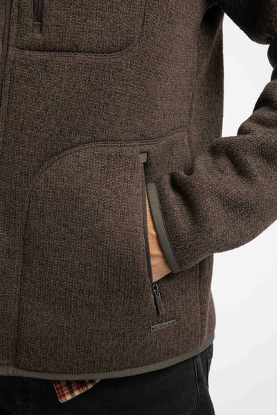 Torpoint Faux Shearling Bonded Full Zip Hooded Fleece