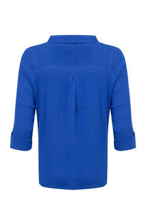 Suria Double Cloth Shirt Mazarine Blue
