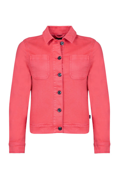 Rosanna Canvas Jacket White/Flamingo