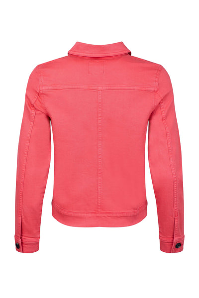 Rosanna Canvas Jacket White/Flamingo