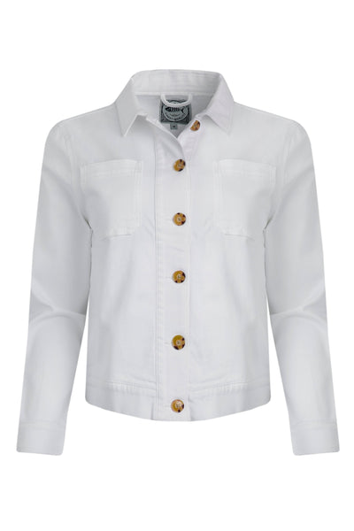 Rosanna Canvas Jacket White/Flamingo
