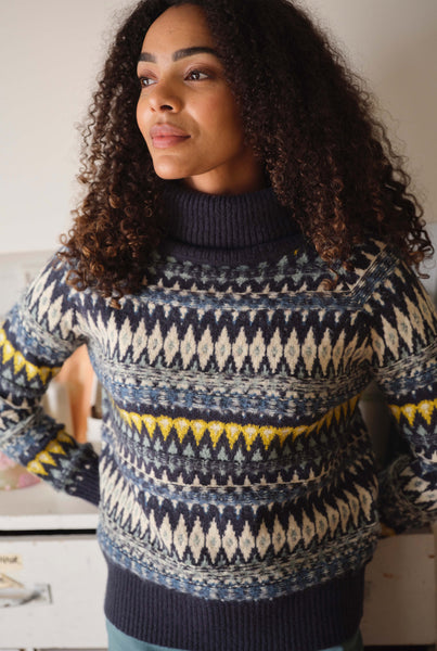 Annecy Fair Isle Roll Neck Jumper