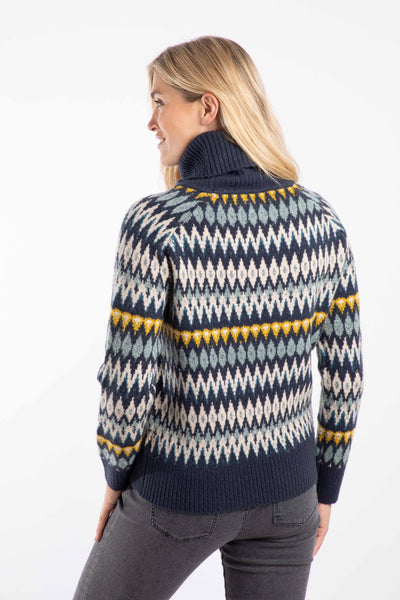 Annecy Fair Isle Roll Neck Jumper