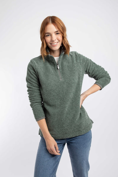 Sarah Eco 1/4 Zip Textured Fleece