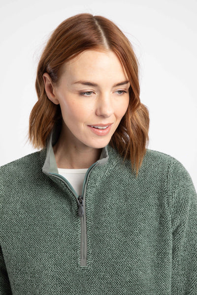 Sarah Eco 1/4 Zip Textured Fleece