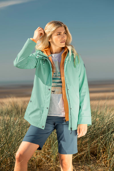 Faros Waterproof Rain Jacket Gerbera/Apple Mint