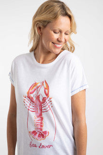 Sea Lover Lobster Organic Cotton Graphic Tee
