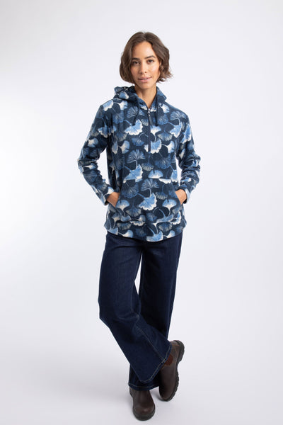 Lana Printed 1/4 Zip Microfleece Hoodie