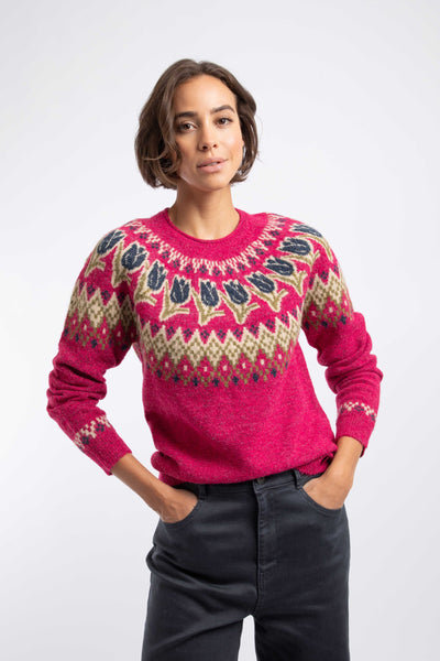 Tulips Intarsia Fair Isle Jumper