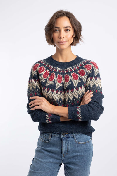 Tulips Intarsia Fair Isle Jumper