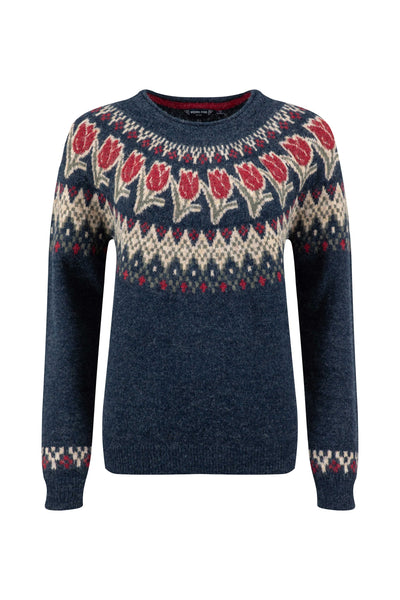 Tulips Intarsia Fair Isle Jumper