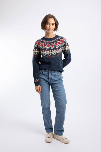 Tulips Intarsia Fair Isle Jumper