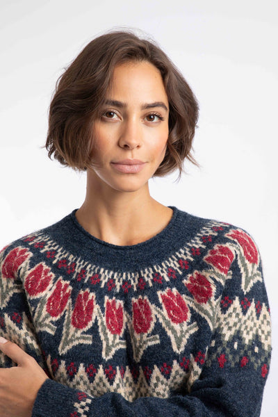 Tulips Intarsia Fair Isle Jumper