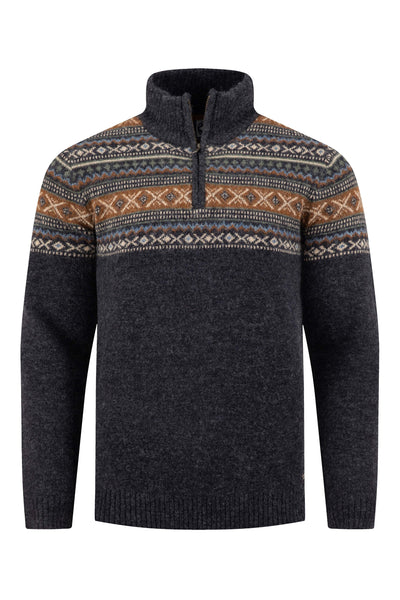 Larner 1/4 Zip Fair Isle Jumper