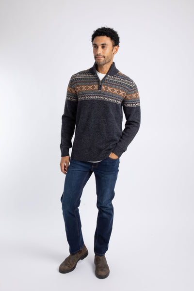 Larner 1/4 Zip Fair Isle Jumper