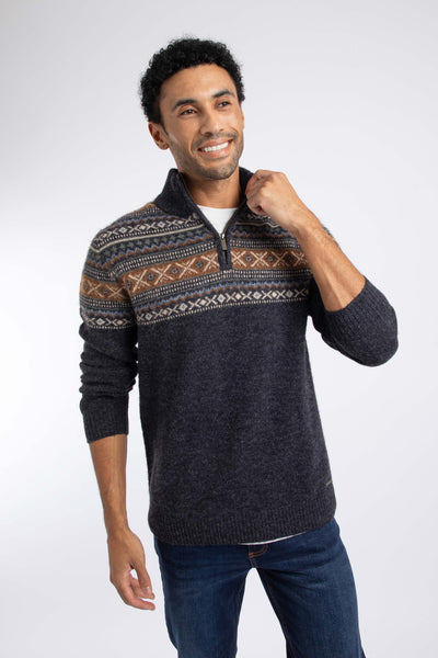 Larner 1/4 Zip Fair Isle Jumper