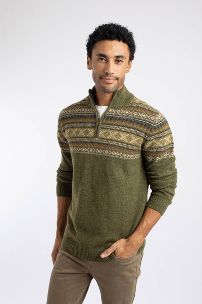 Larner 1/4 Zip Fair Isle Jumper