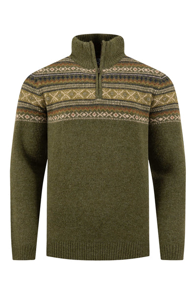 Larner 1/4 Zip Fair Isle Jumper