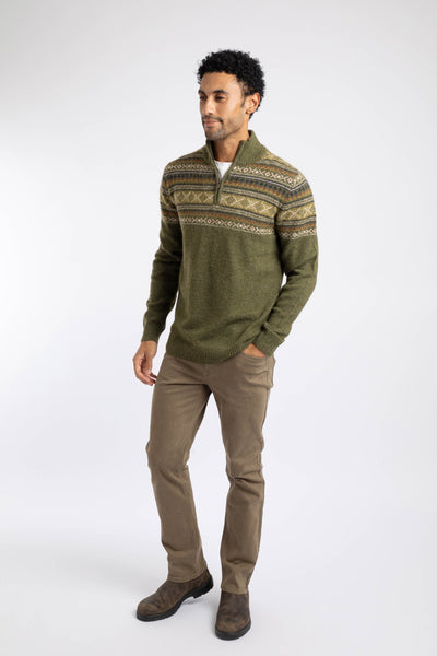 Larner 1/4 Zip Fair Isle Jumper