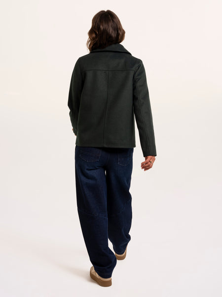 Hazel Teal Collared Jacket