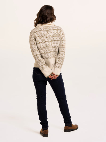 Ingrid Knitted Jacquard 1/4 Zip Jumper