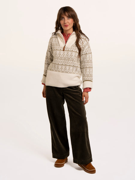 Ingrid Knitted Jacquard 1/4 Zip Jumper