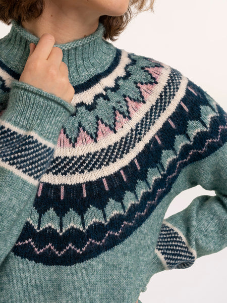 Alma Fairisle Knitted Roll Neck Jumper