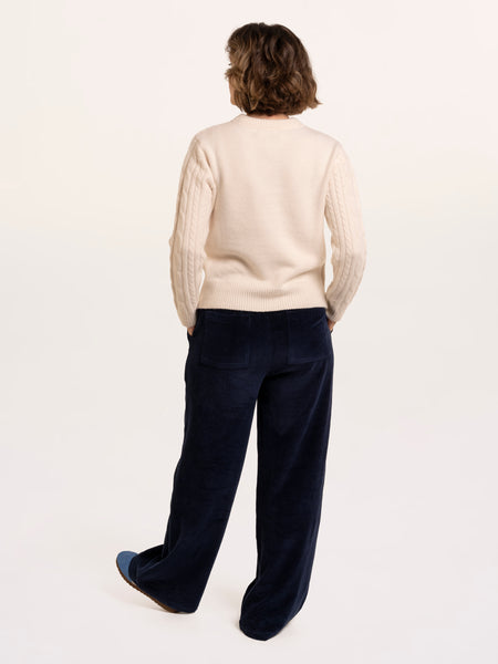 Dahlia Cable Knitted Crew Neck Jumper