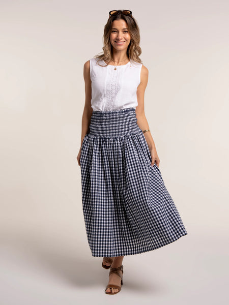 Teresa Gingham 2-in-1 Maxi Skirt