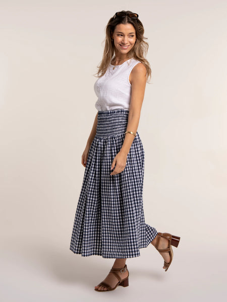 Teresa Gingham 2-in-1 Maxi Skirt