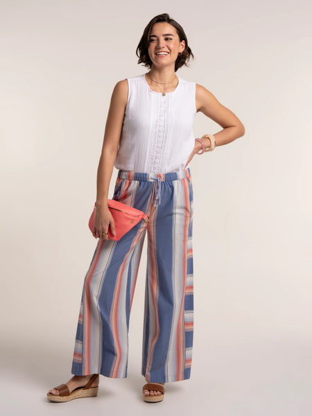 Julieta Stripe Wide Leg Beach Pant