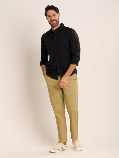 Templefinn Linen Blend Shirt - Black