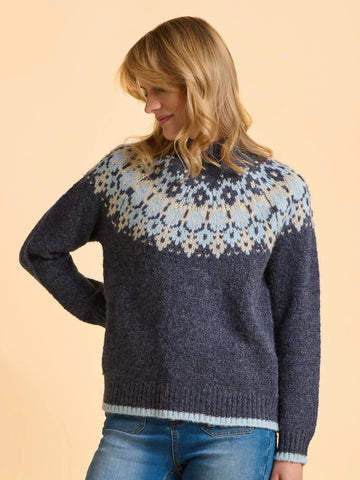 Windswept Fairisle Jumper Navy