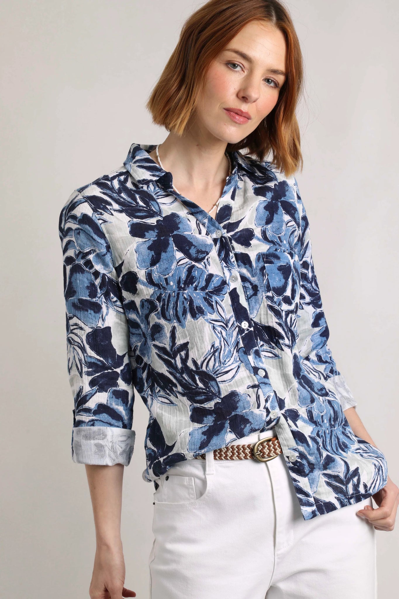 Syona Organic Doublecloth Printed Shirt