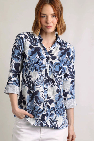 Syona Organic Doublecloth Printed Shirt