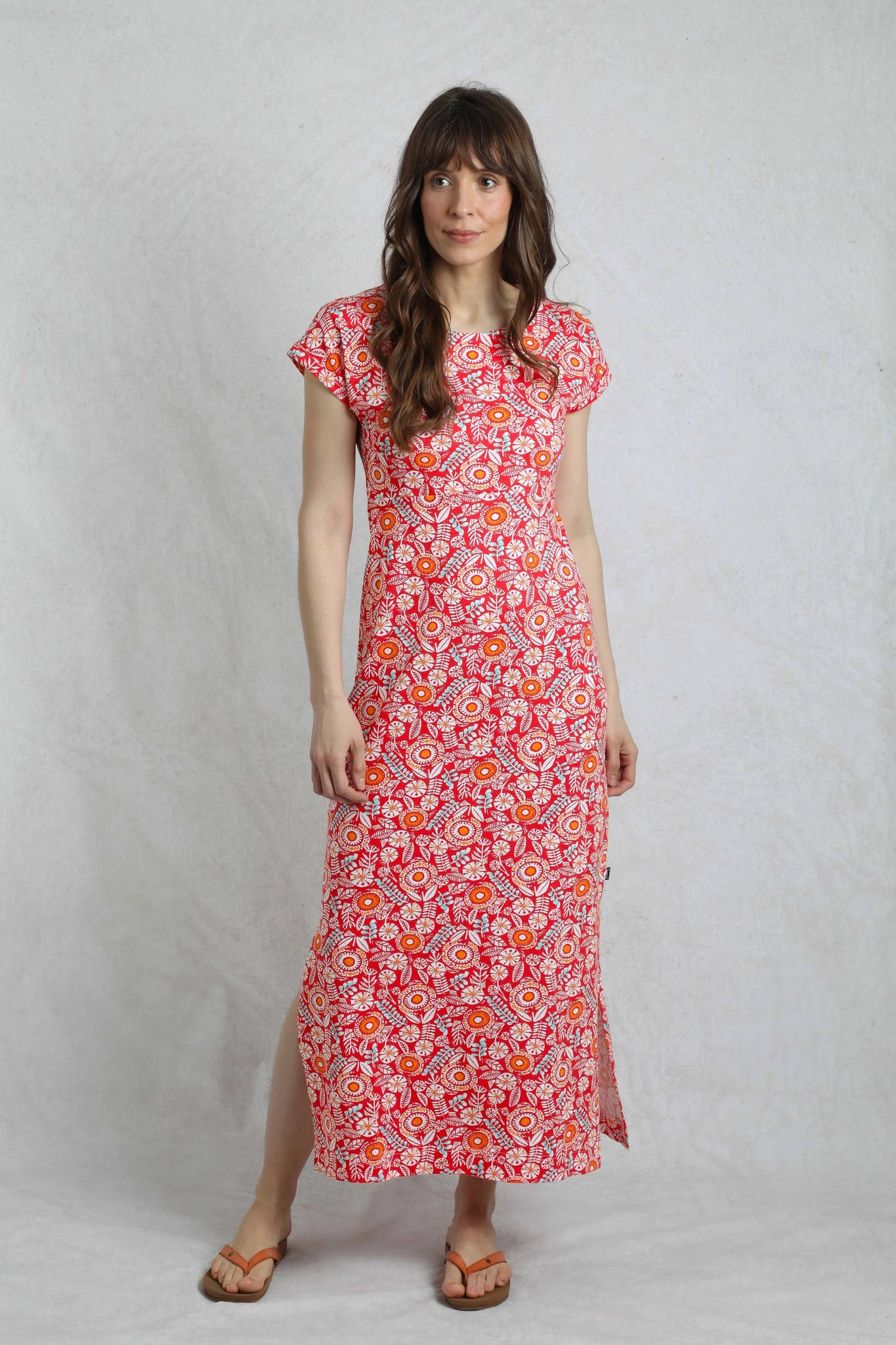 Mirren Organic Cotton Printed Maxi Dress