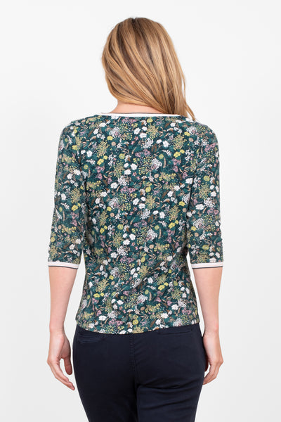 Mixed Berry Floral 3/4 Sleeve T-Shirt