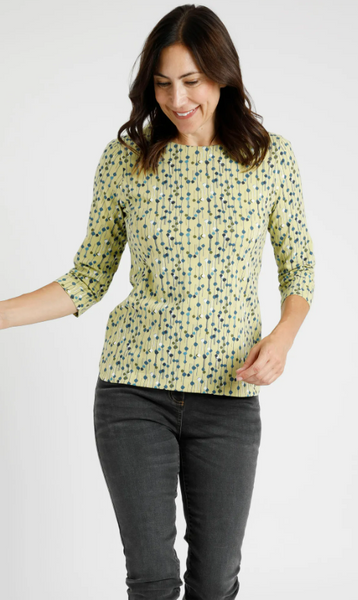 Pinto Organic Cotton Printed Jersey T-Shirt Soft Green